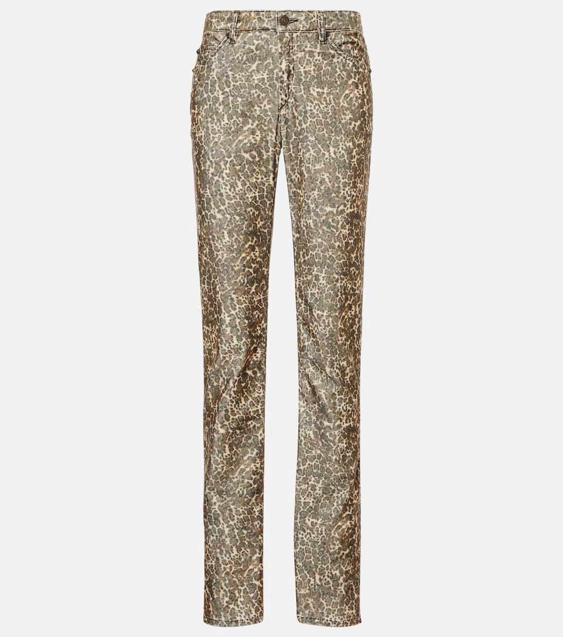 ISABEL MARANT Ferni Cotton Corduroy Straight Pants In Multi