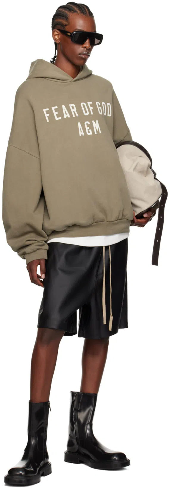 FERRAGAMO Panelled Patent-leather Ankle Boots In Black