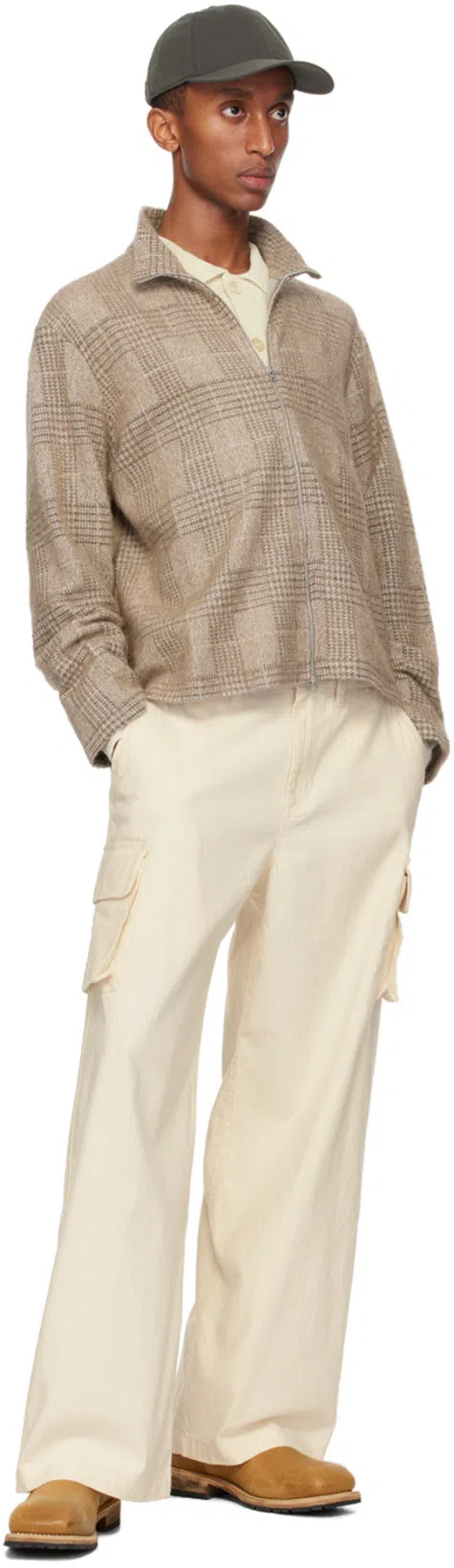 OUR LEGACY Off-white Mount Cargo Pants In Ecru Canal Stripe