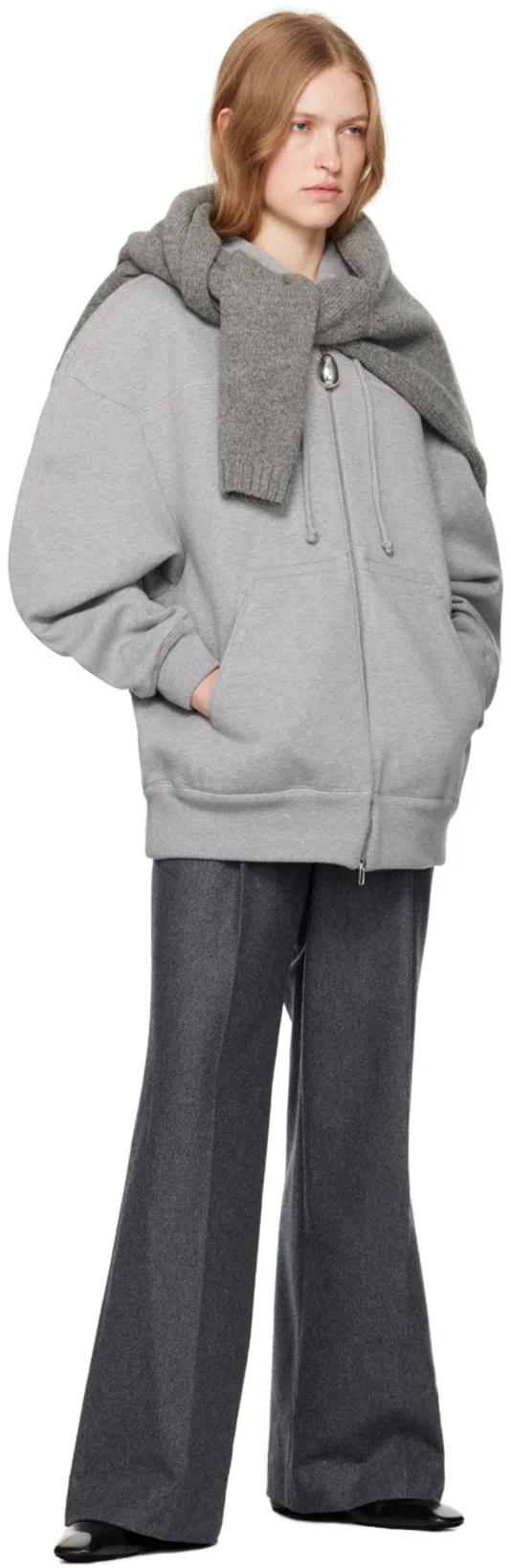 JIL SANDER Crystal-embellished Ballet Flats Black