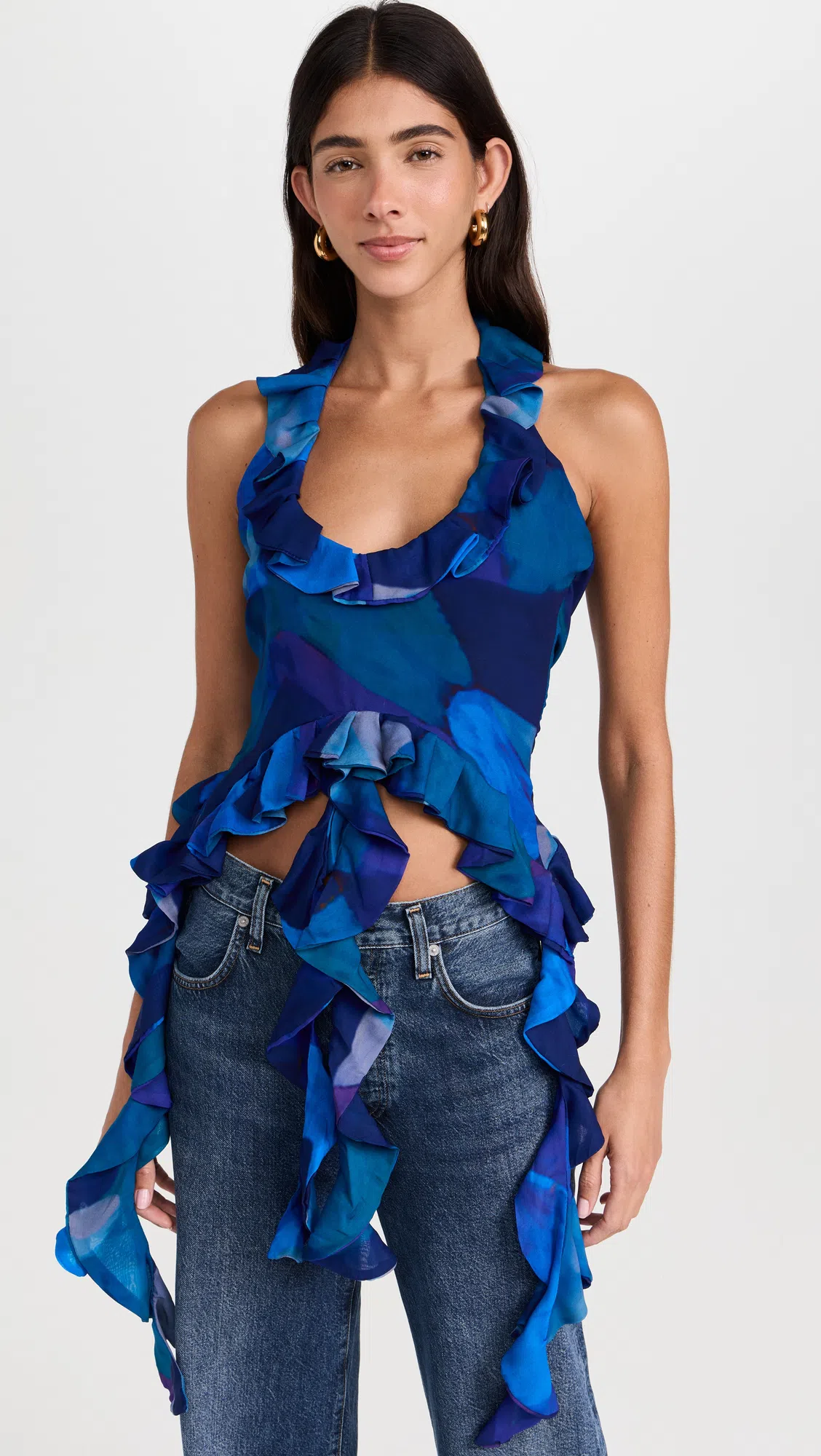 AGOLDE Poppy Ribbed Stretch Organic Cotton And Tencel-blend Jersey Tank In White