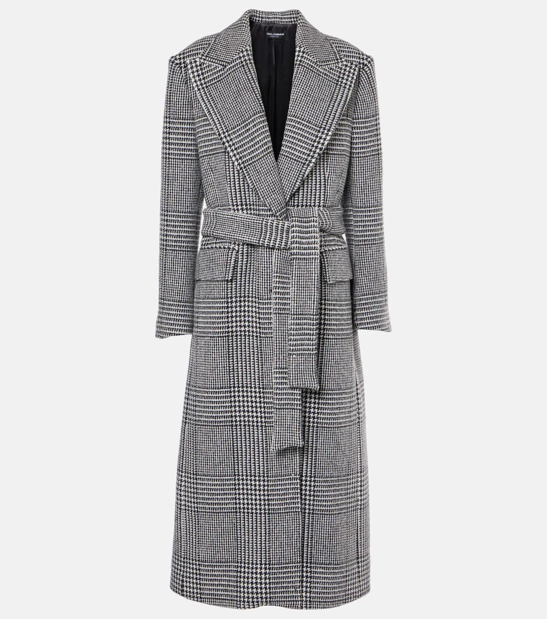 DOLCE & GABBANA Check-pattern Coat In Grey