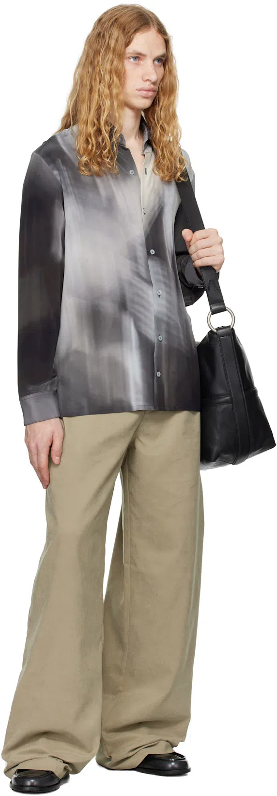 DRIES VAN NOTEN Black Holdall Crossbody Bag