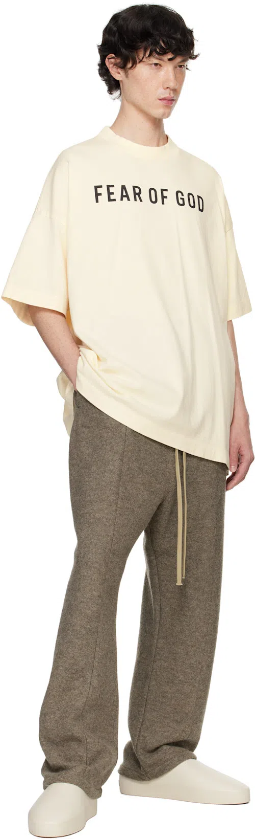 FEAR OF GOD Runner Rubber Slippers In Neutrals