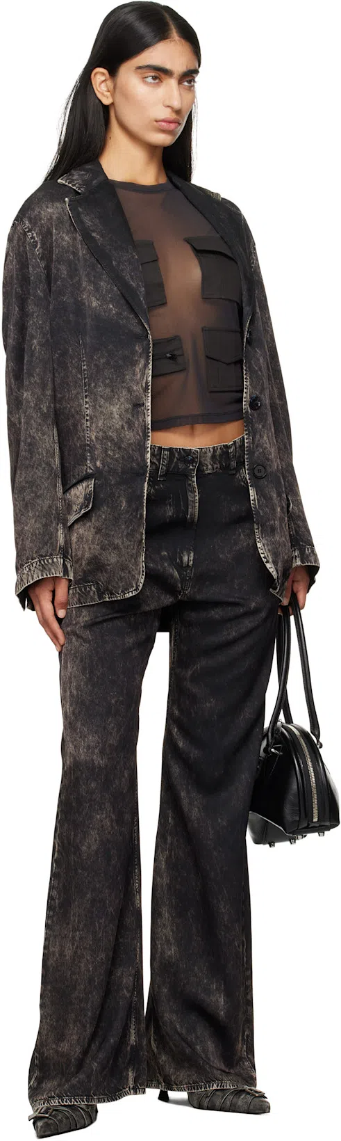 ACNE STUDIOS Woman Blazer Black Size 6 Viscose In Gray