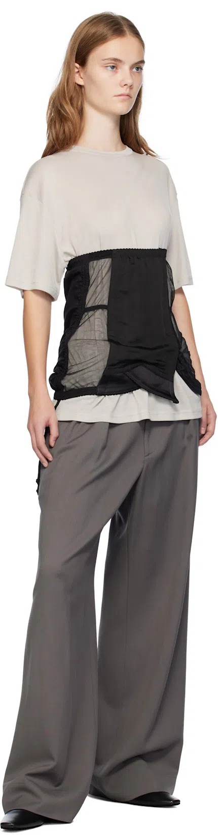 TOTÊME The Wide Shaft Glossed-leather Ankle Boots In Black