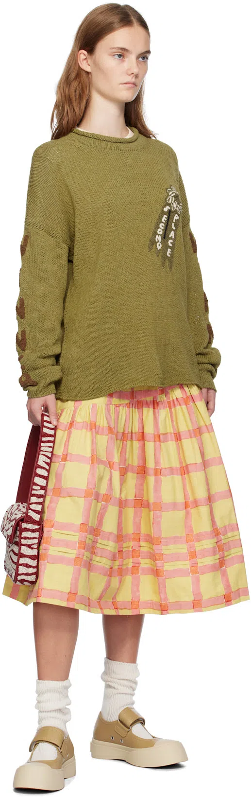 MARNI Tan Pablo Mary Jane Ballerina Flats In Beige