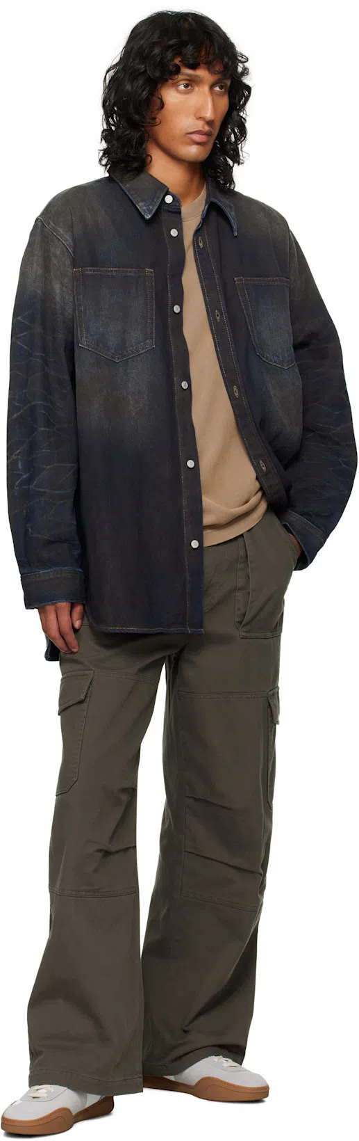 ACNE STUDIOS Karto Darkside Denim Shirt In Dark Blue