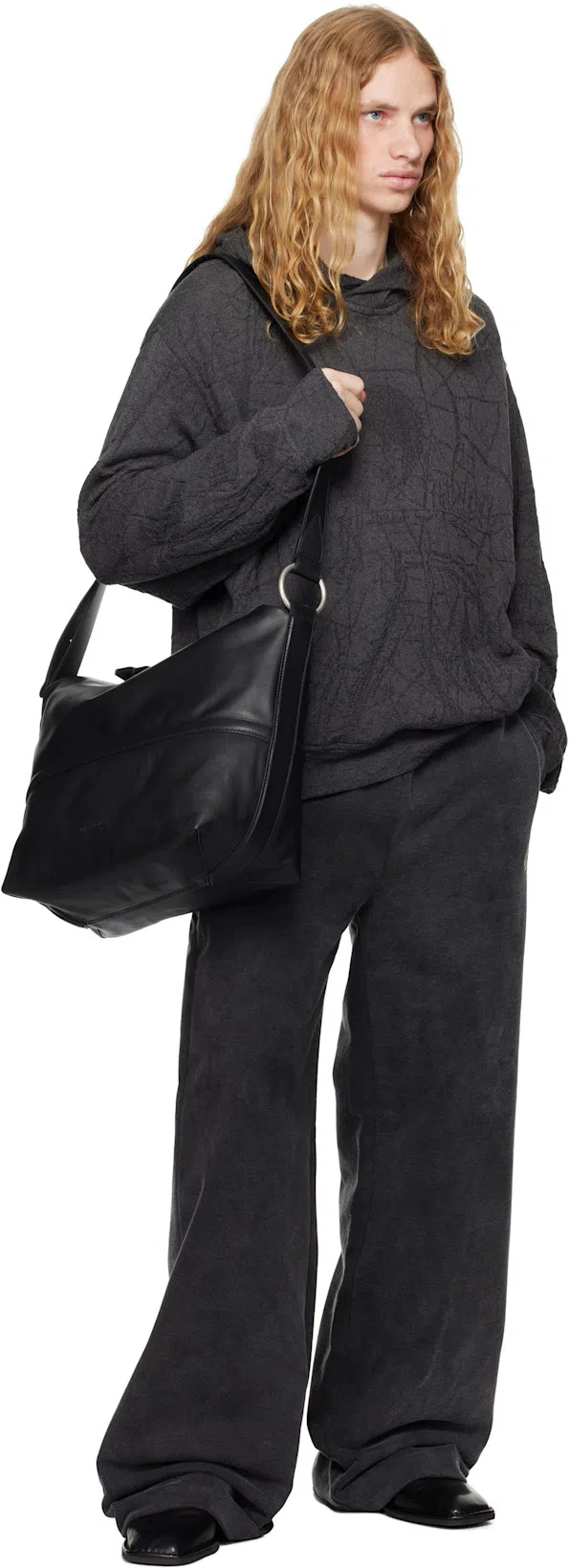 DRIES VAN NOTEN Black Holdall Crossbody Bag