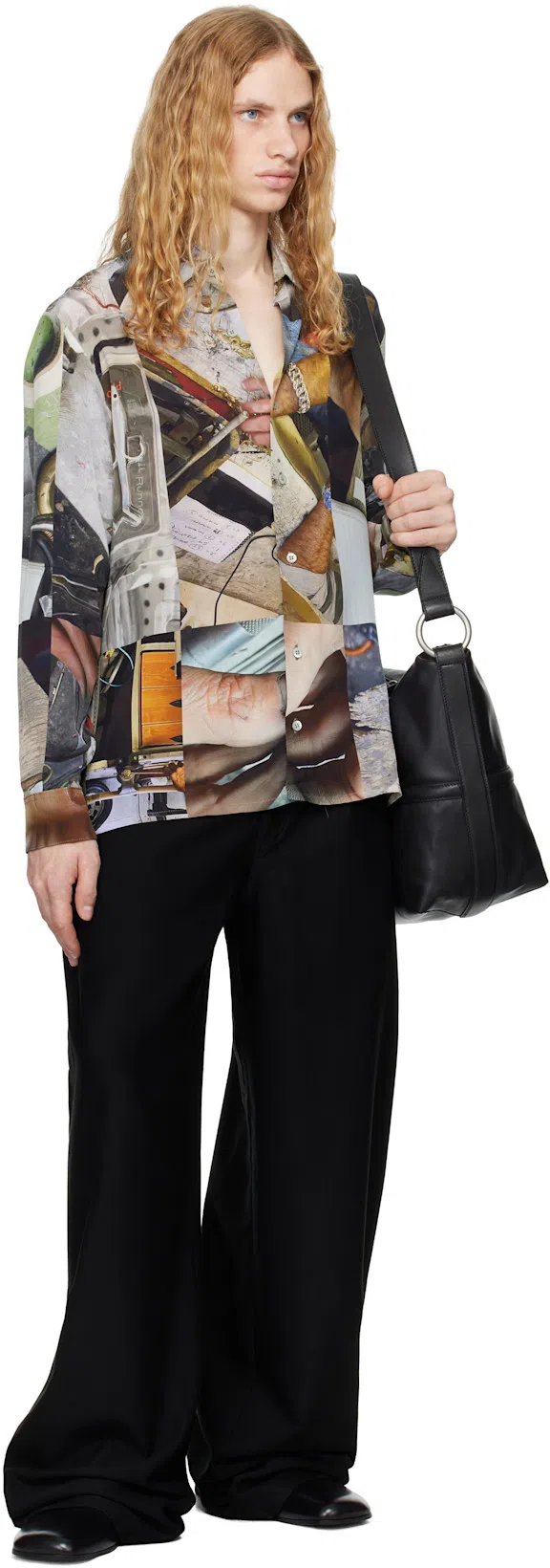 DRIES VAN NOTEN Black Holdall Crossbody Bag