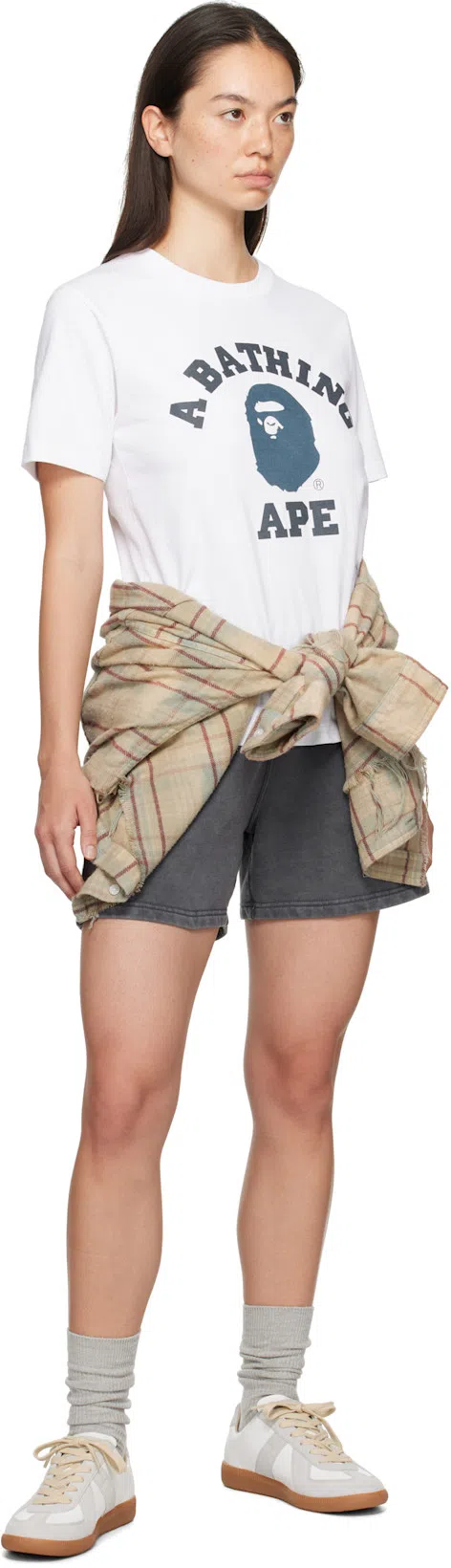 MAISON MARGIELA Bicolor Leather Replica Sneakers In White