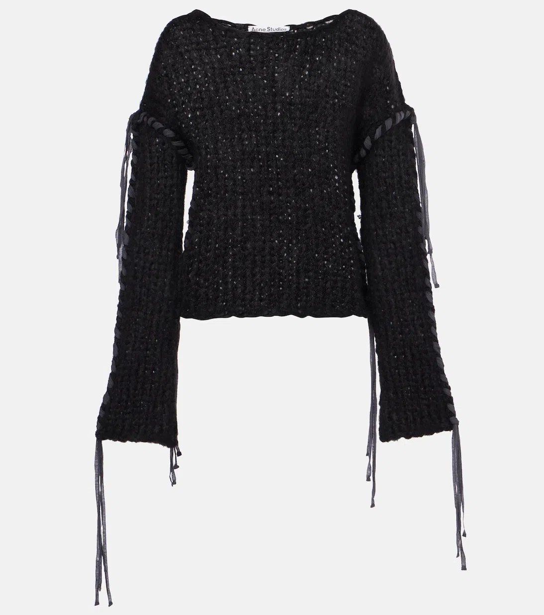 ACNE STUDIOS Women Wool Blend Crewneck Sweater In Black