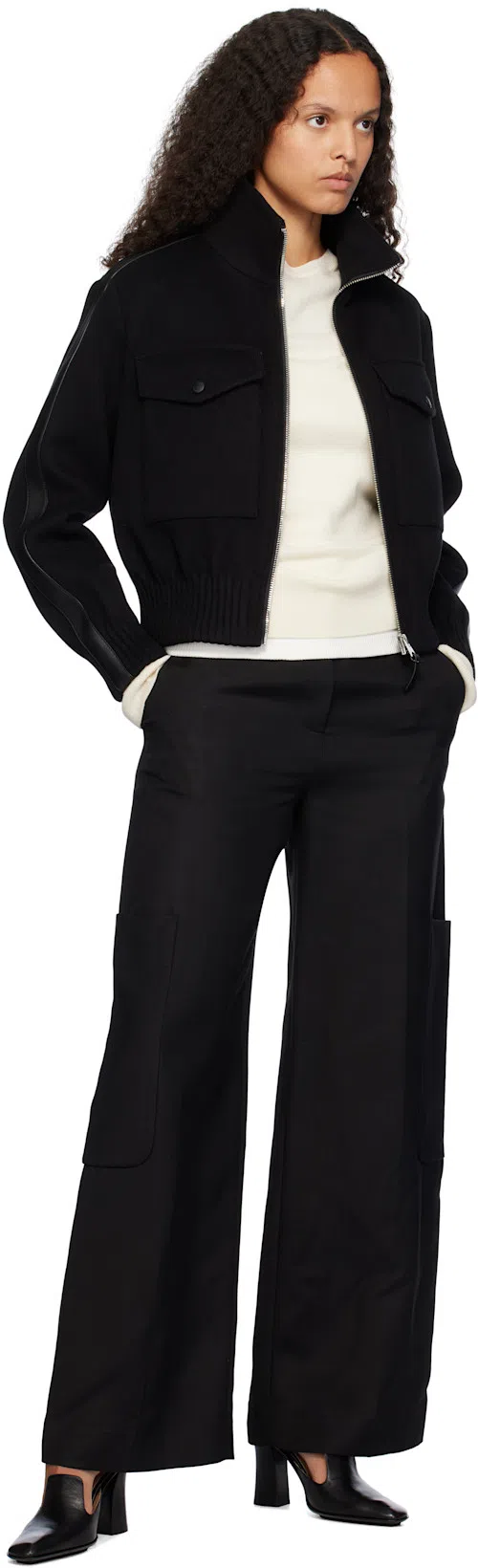 AGOLDE Mid-rise Wide-leg Denim Trousers In Black