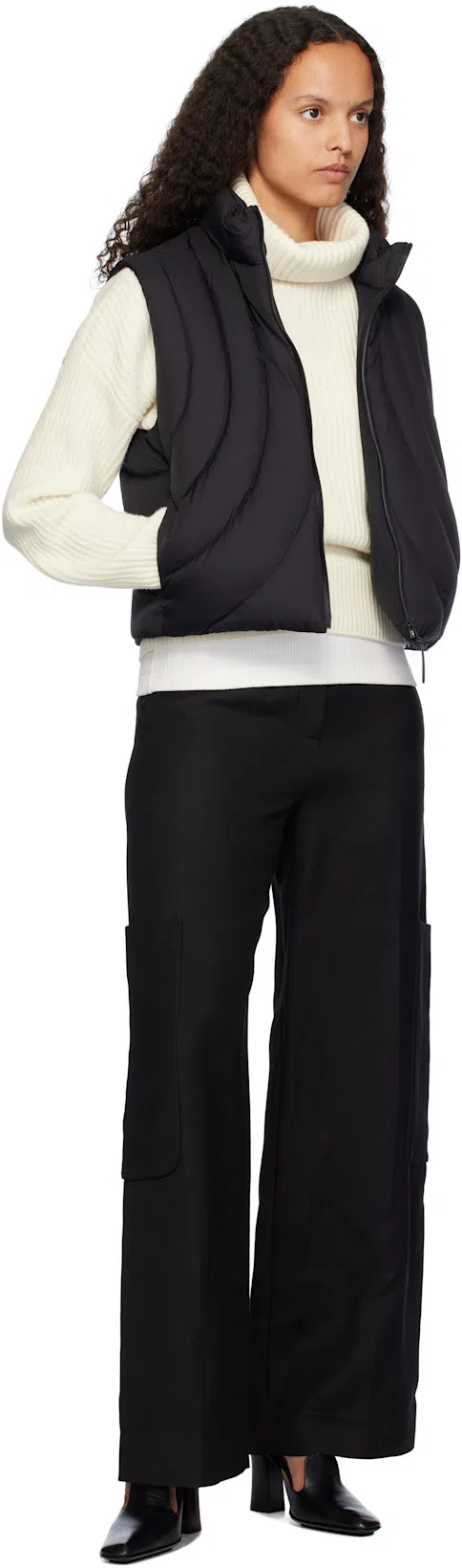 KHAITE Teyana Pleated Woven Wide-leg Pants In Black