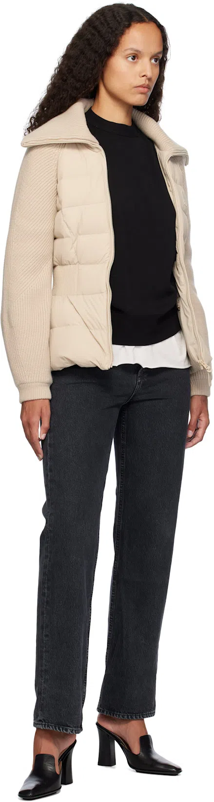 AGOLDE Mid-rise Wide-leg Denim Trousers In Black