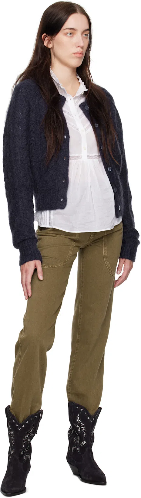 ISABEL MARANT Duerto Texan Boots With In Blue