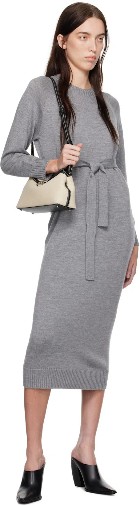 BOTTEGA VENETA Leather Tex Mules With Covered Heel 10cm In Black