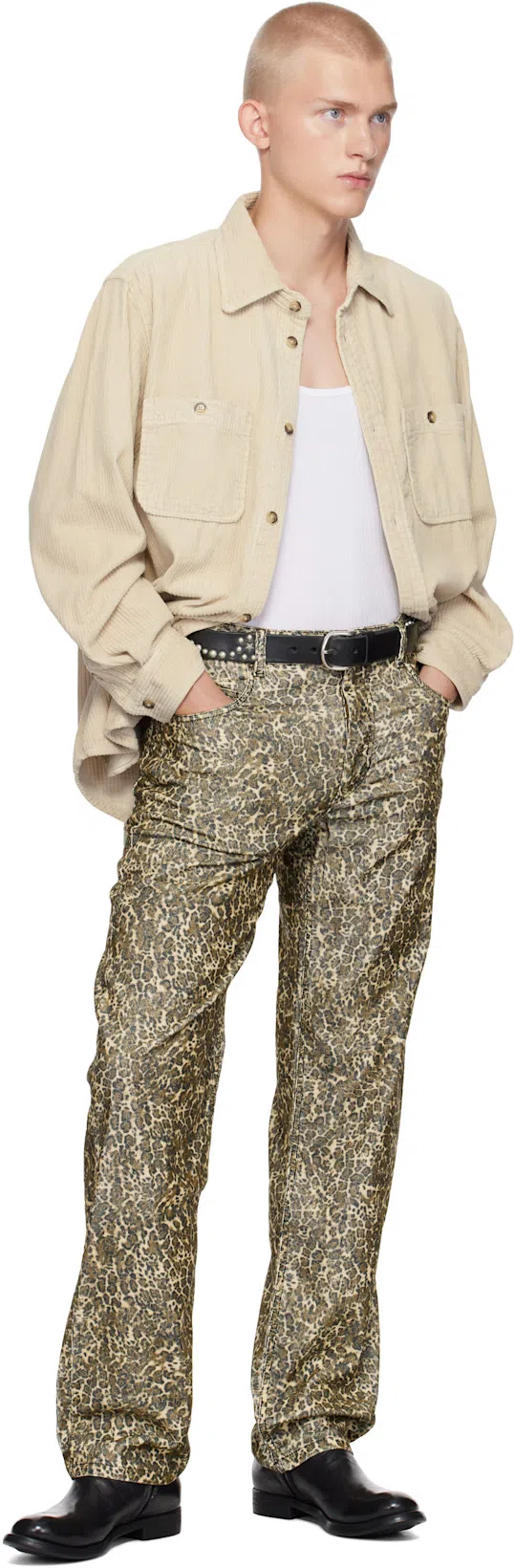 ISABEL MARANT Nario Cotton Corduroy Button-up Overshirt In Neutral