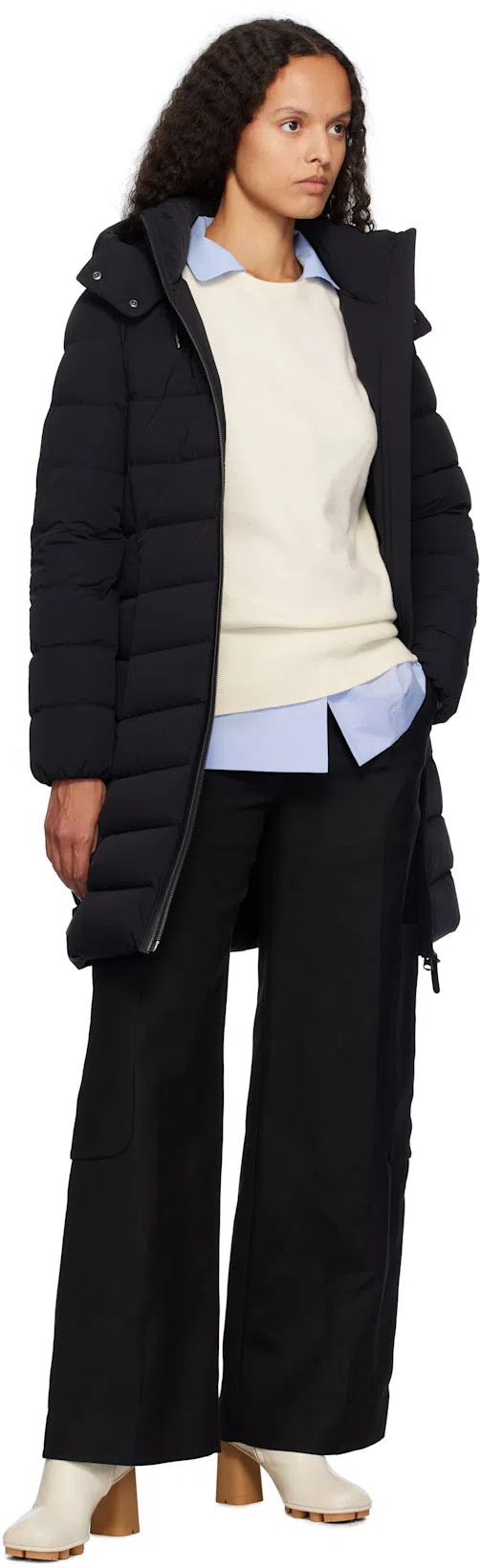 LE17SEPTEMBRE Blue Open Spread Collar Shirt