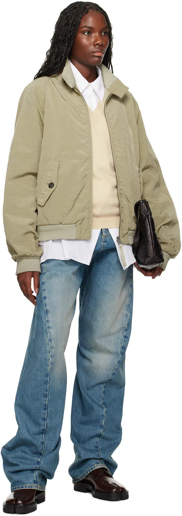 ANN DEMEULEMEESTER White Daria Drop Shoulder Shirt In 001 White