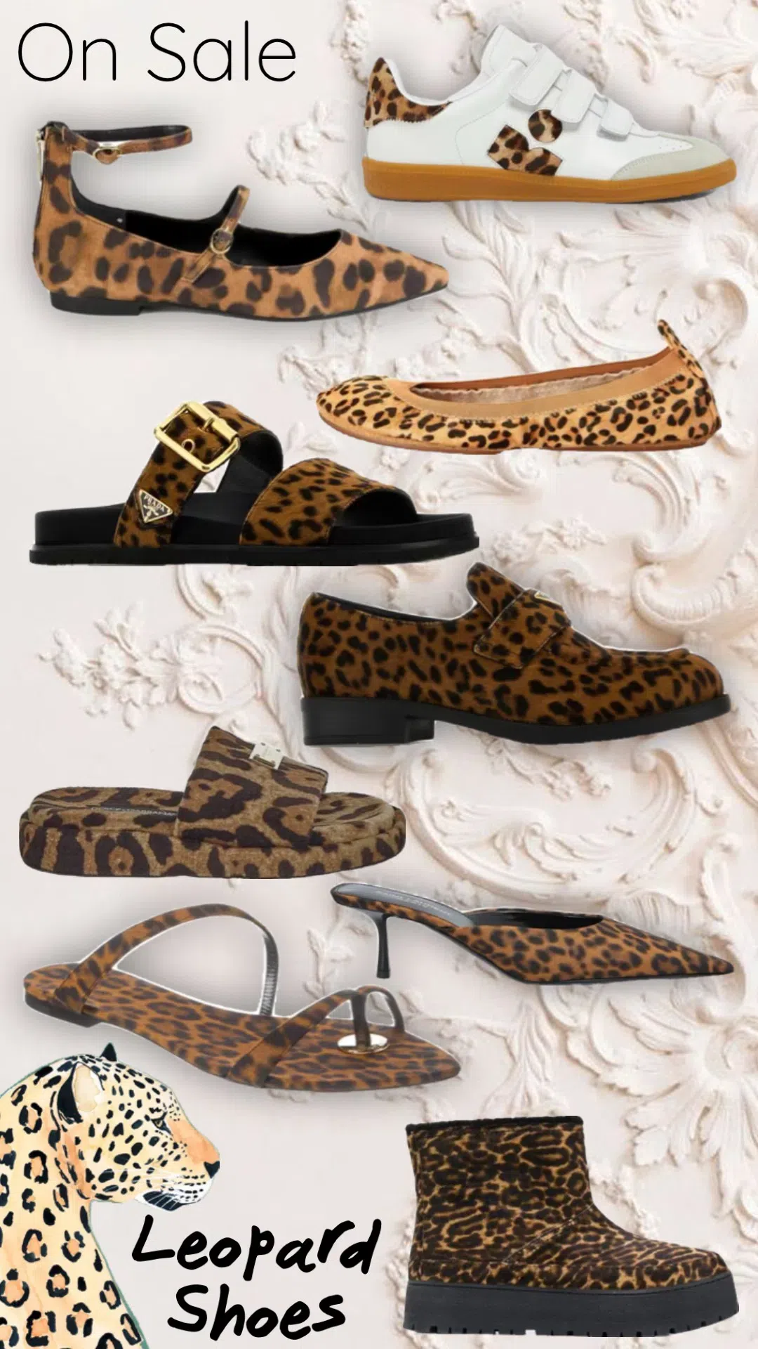 ISABEL MARANT Ladies Leopard Beth Printed Low-top Leather Sneakers In Multi