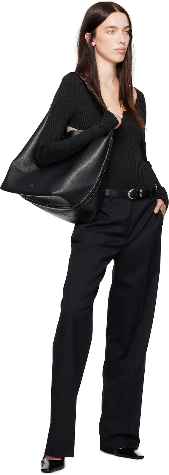 PROENZA SCHOULER Slingback Leather Pumps In Black