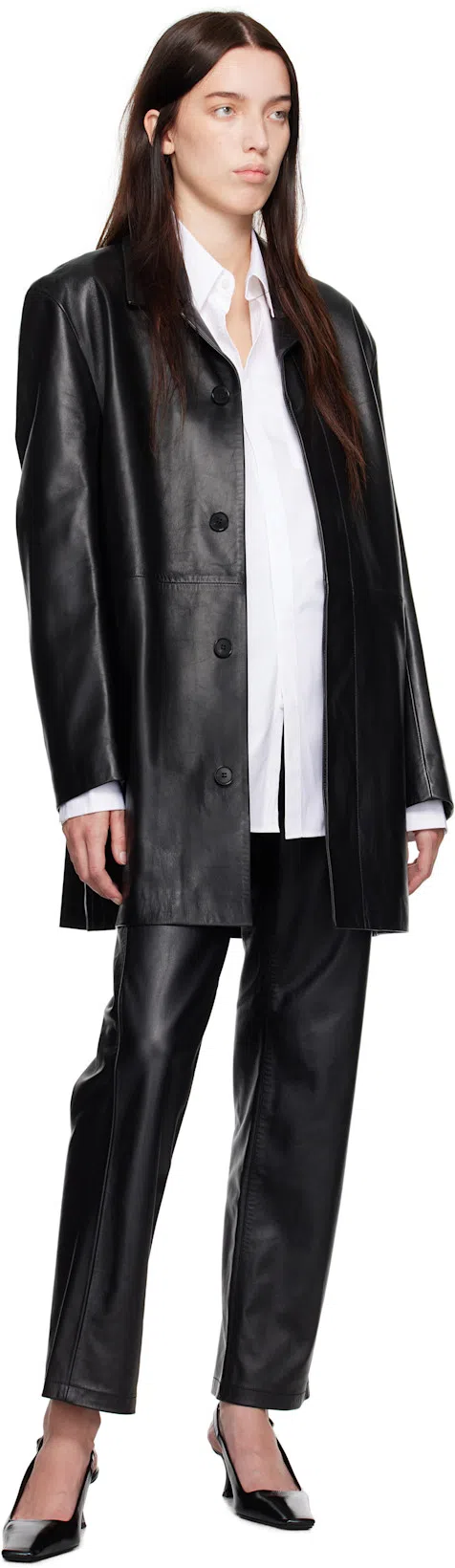 PROENZA SCHOULER Slingback Leather Pumps In Black