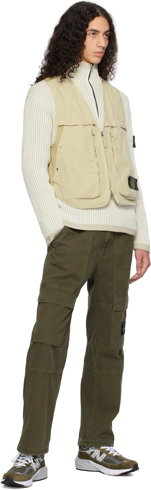 STONE ISLAND White Cotton Sweater