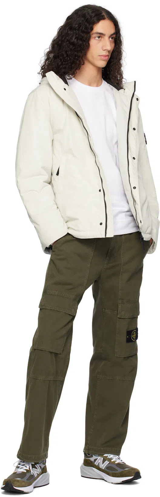 STONE ISLAND White Cotton Sweater