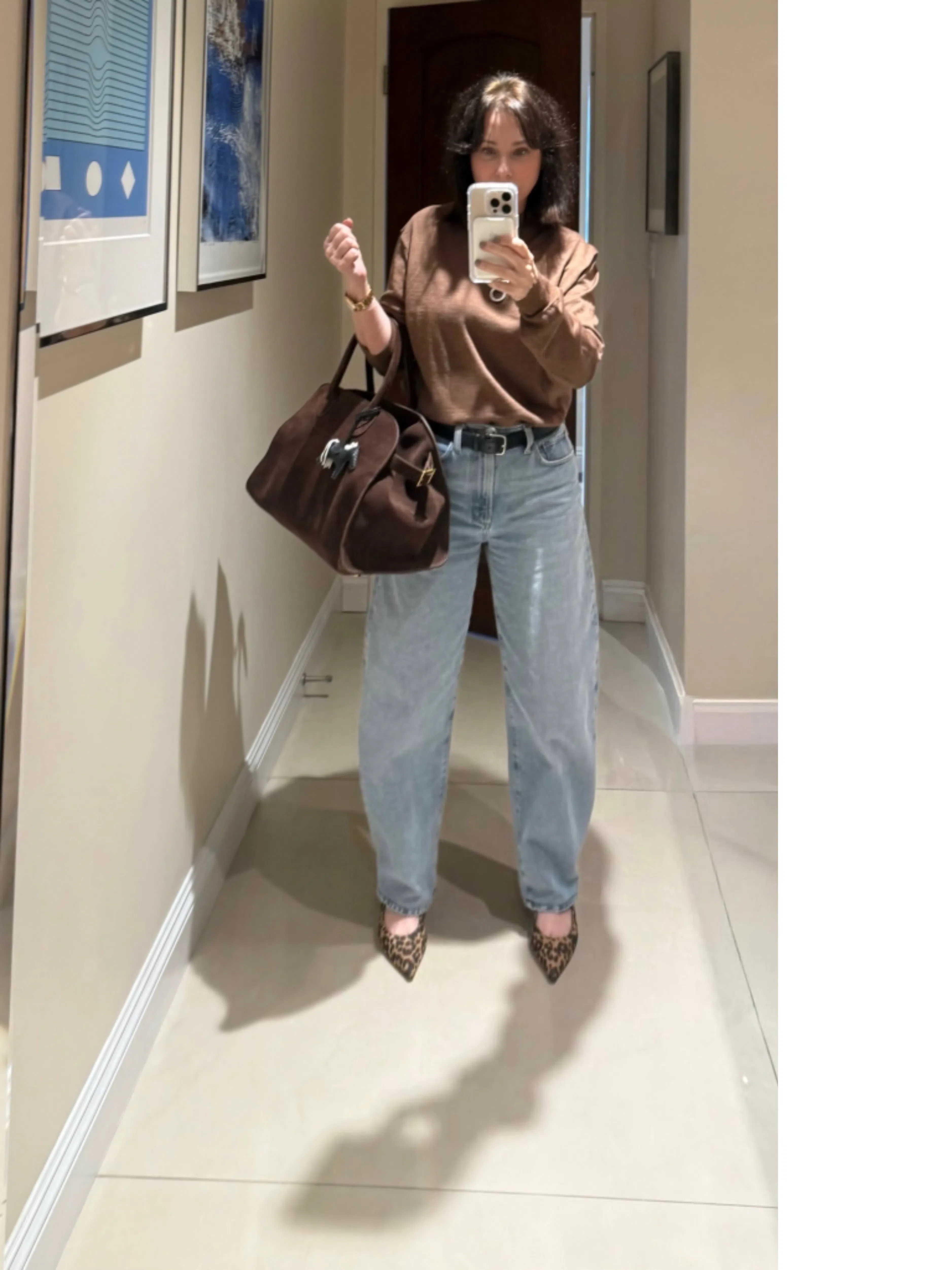 DOLCE & GABBANA Animalier Brown Calf Leather With Heel In Multi