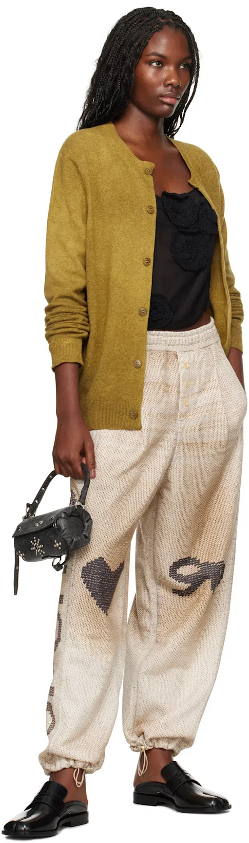 MAISON MARGIELA Woman Black Flats In Gray