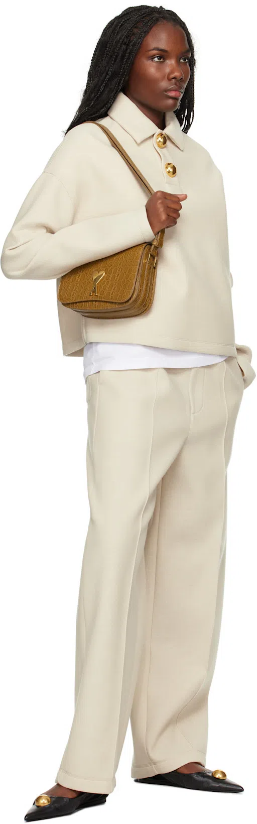 TOTÊME Toteme Monogram Embroidered Curved T Shirt In White