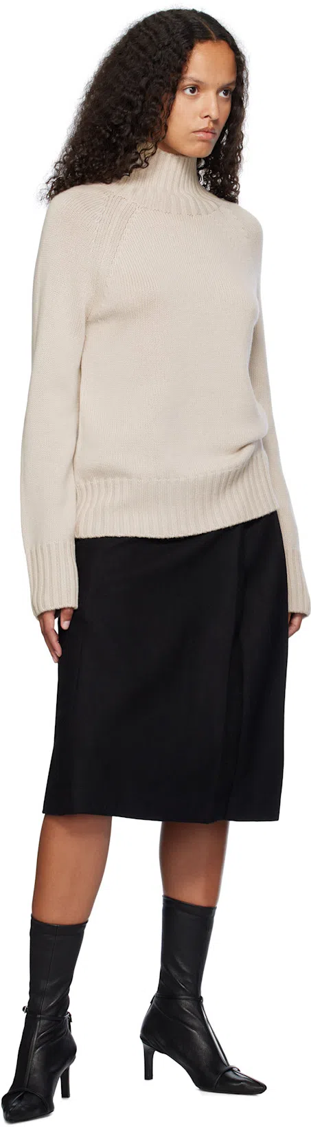 JIL SANDER Stivaletto Trunk Nylon T-strap Booties In Black