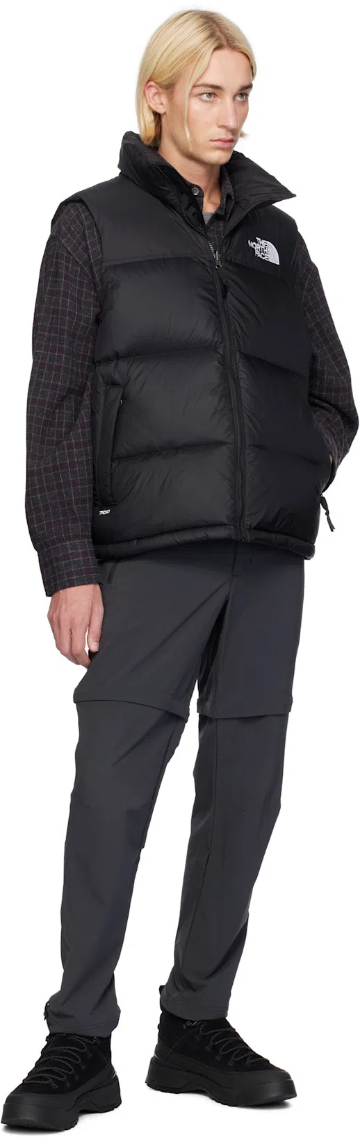 THE NORTH FACE Men's 1996 Retro Nuptse Vest In Black In Nero Neri E Grigi