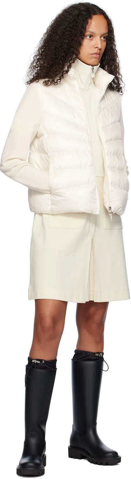 MONCLER Rubber Kickstream Boots With Drawstring In Black