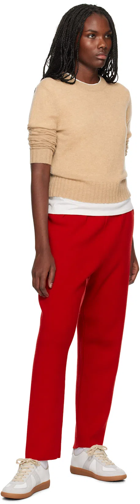 MAISON MARGIELA Bicolor Leather Replica Sneakers In White