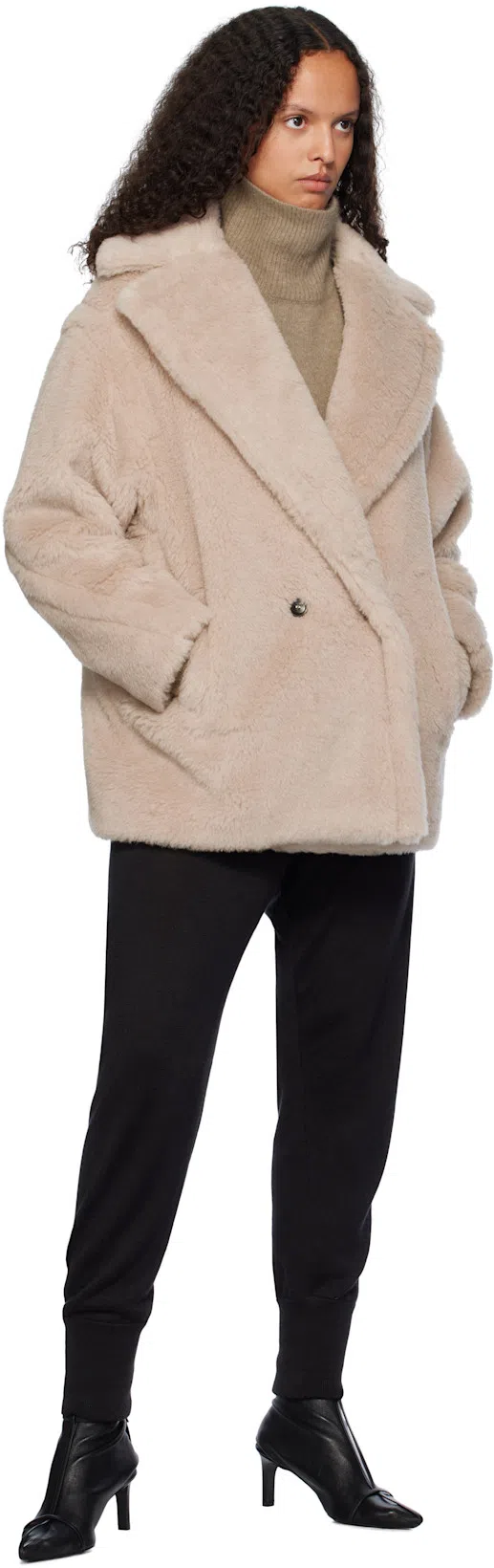 JIL SANDER Stivaletto Trunk Nylon T-strap Booties In Black