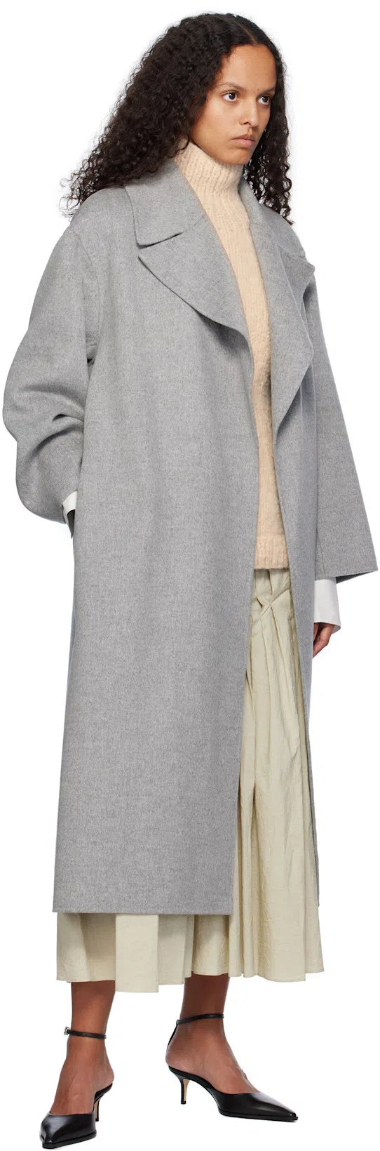 AEYDE Pointed High-heeled Sandals In Black