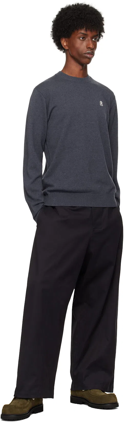 THE SHEPHERD UNDERCOVER Blue Us2d4991-2 Sweater In Gray Blue