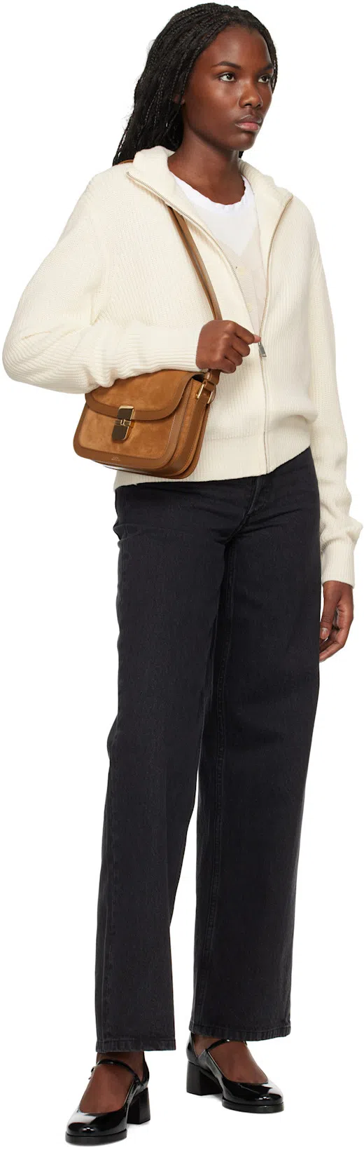 APC Black Elisabeth Jeans In Lze Washed Black