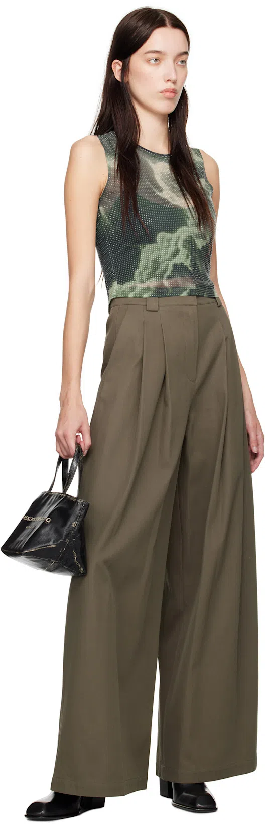 ALEXANDER WANG Leather Throttle Ankle Boots In Black