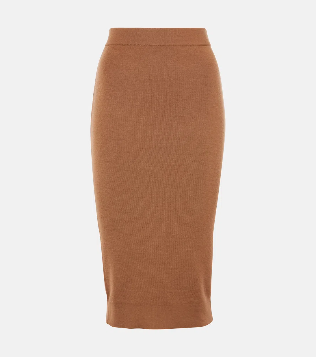 SAINT LAURENT Knit Pencil Skirt In Beige