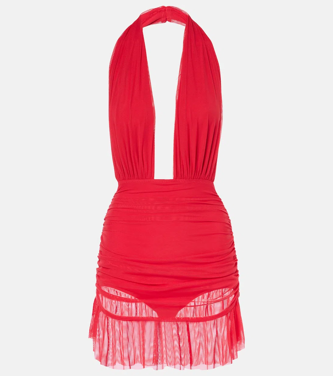 ATTICO Cheope Leather Slingback Pumps In Red