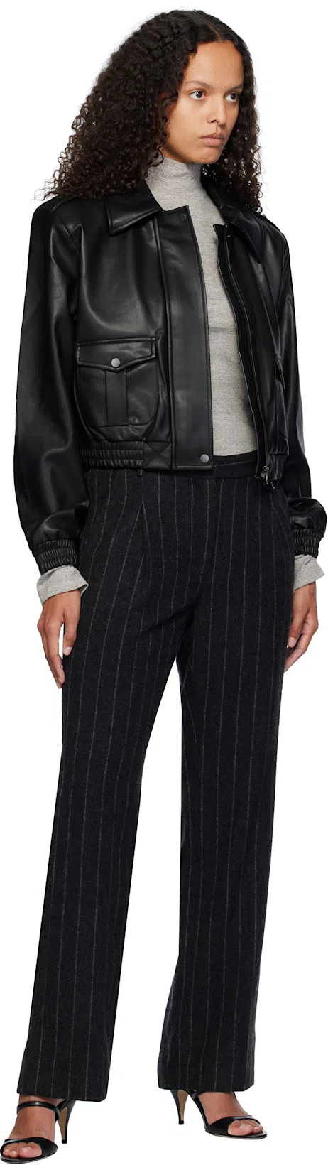 THE GARMENT Tailored Trousers In Black Wool Blend