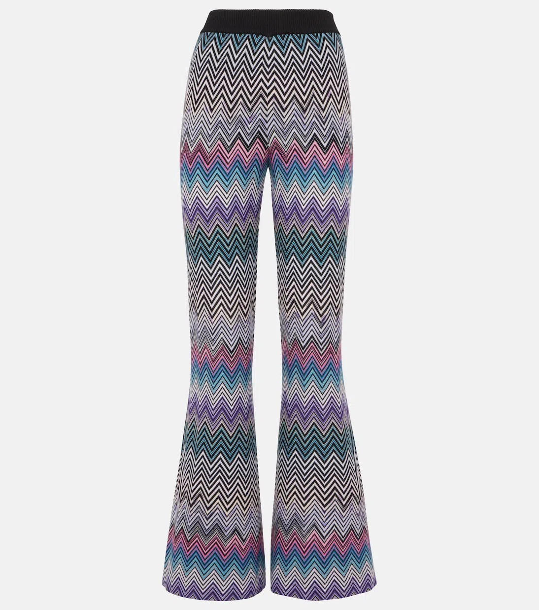 MISSONI Crochet-knit Wool Flared Pants In Bunt