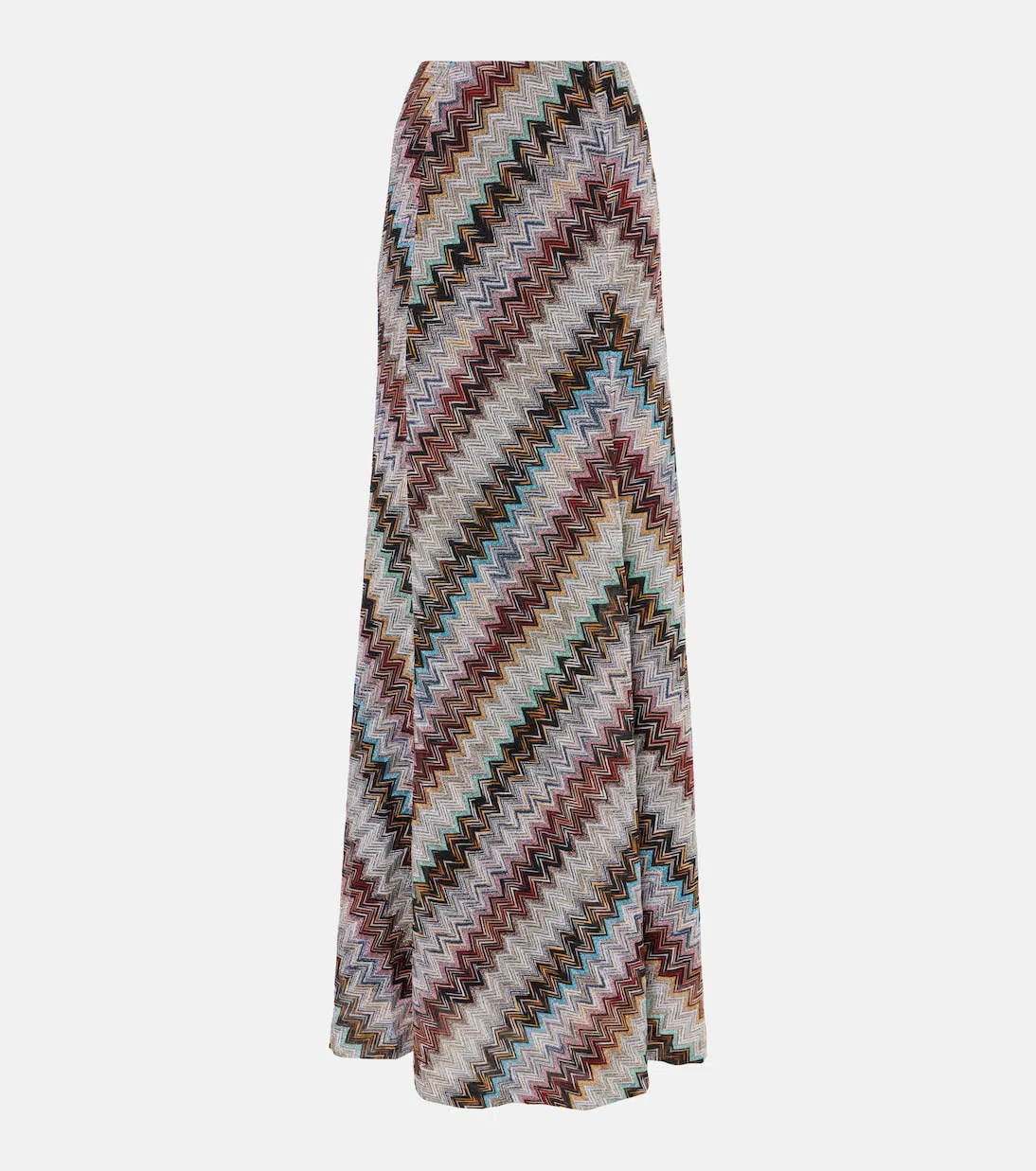 MISSONI Mini A-line Dress With Serrated Zigzag Lamé Motif In Multicolour