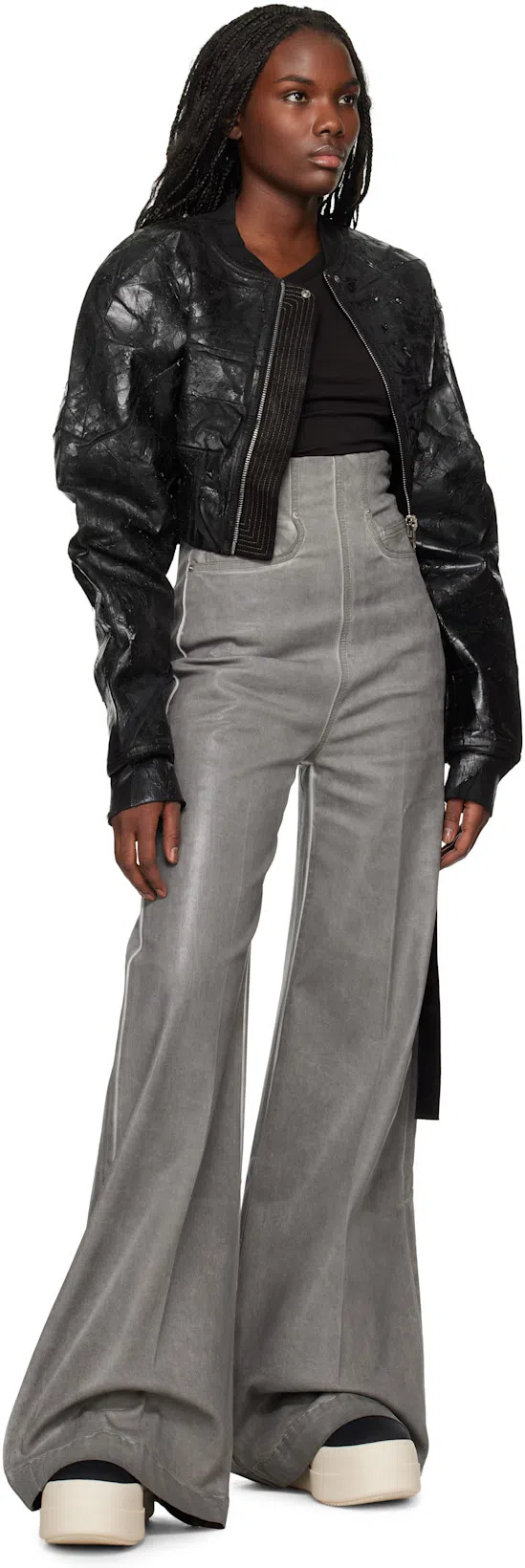 RICK OWENS DRKSHDW Drkshdw By Rick Owens Woman Denim Outerwear Black Size S Polyamide