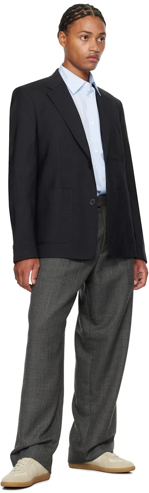 MAISON MARGIELA Beige Comb Replica Panelled Leather Low-top Trainers Eur 40 / 6 Uk In Beige_and_papyrus