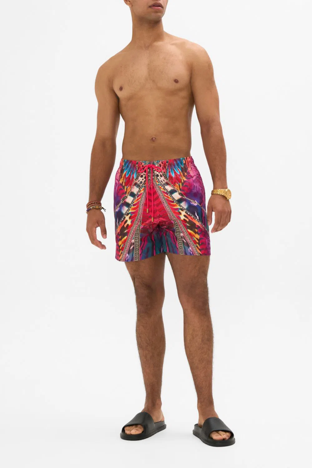 CAMILLA Short Sleeve Camp Collared Shirt Sahara Supernatural In Purple