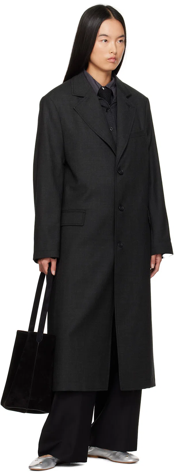 MFPEN Silver Eyelet Ballerina Flats